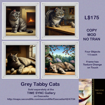 Second Life Marketplace - Grey Tabby Cats